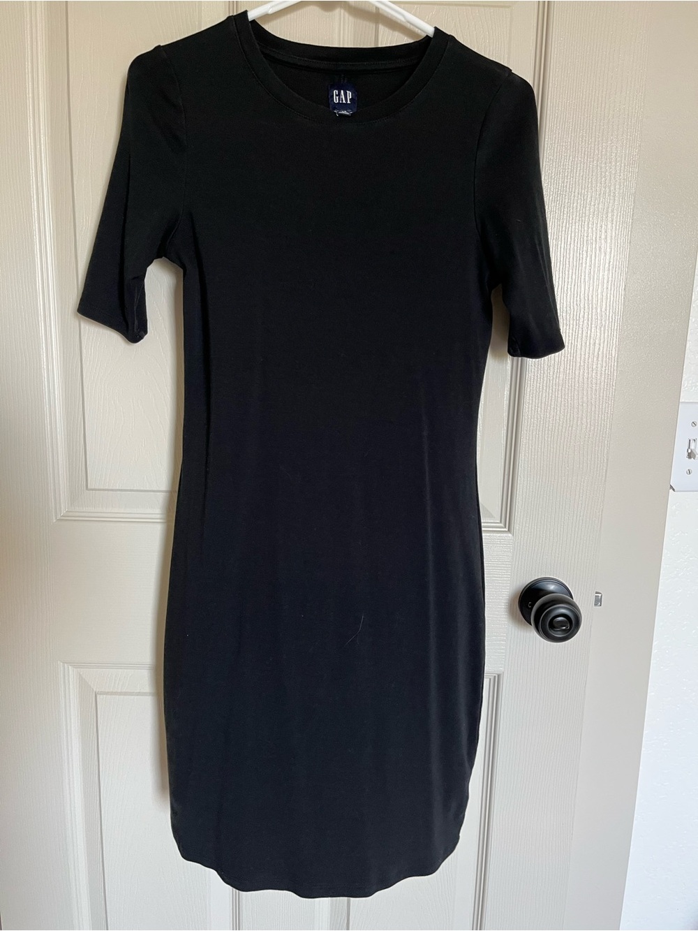 GAP Black Short Sleeve Mini Dress